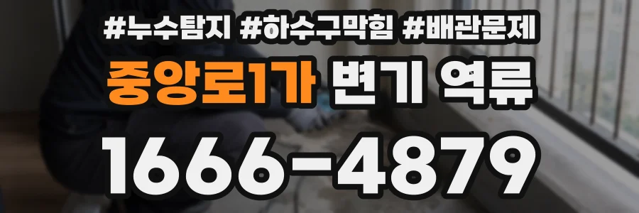 중앙로1가 변기 역류