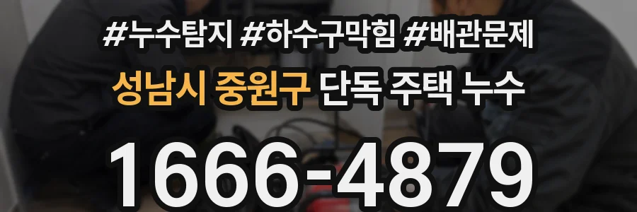 성남시 중원구 단독 주택 누수