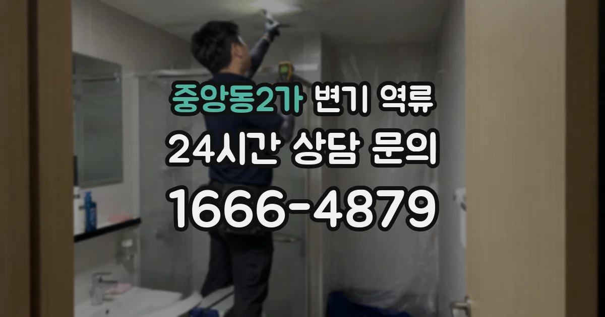 중앙동2가 변기 역류