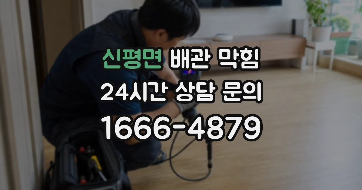 신평면 배관 막힘