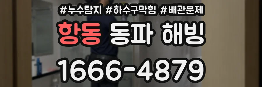 항동 동파 해빙
