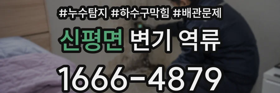 신평면 변기 역류
