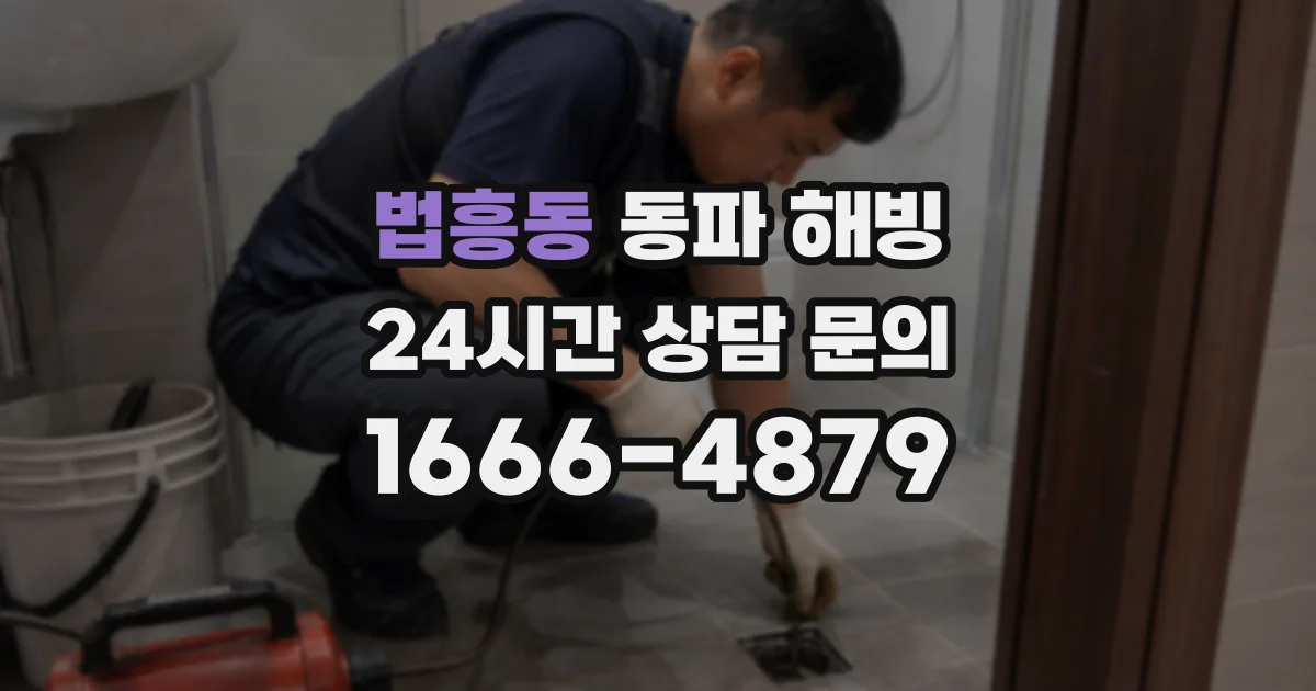 법흥동 동파 해빙