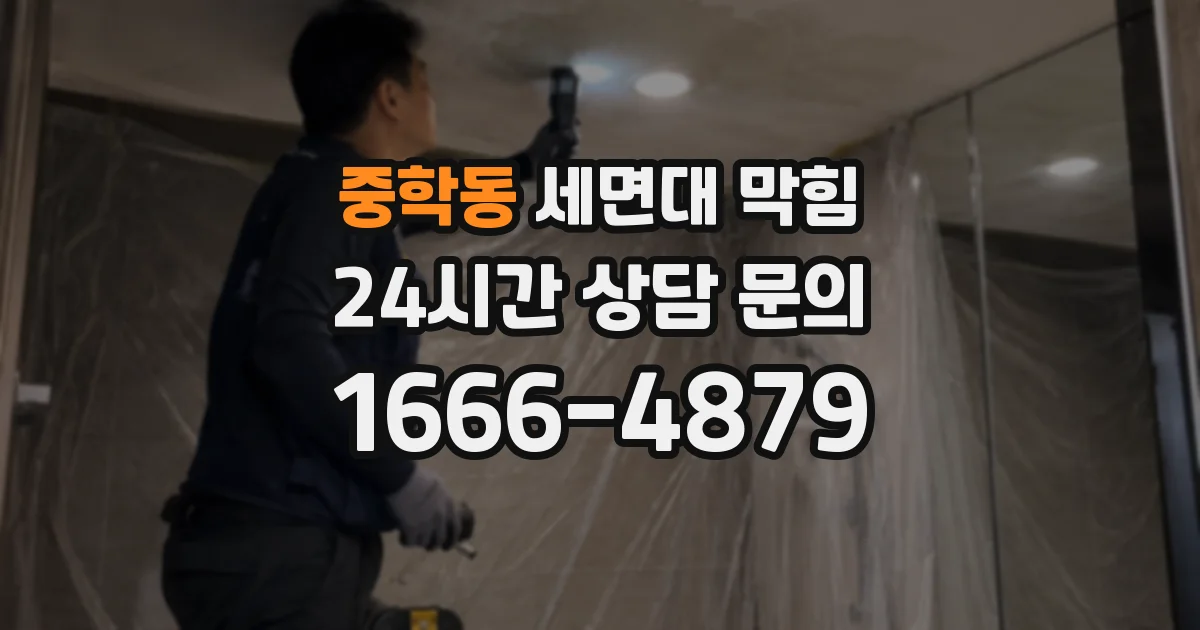 중학동 세면대 막힘