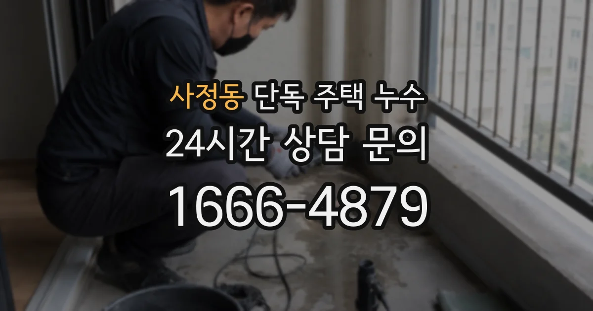 사정동 단독 주택 누수