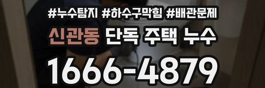 신관동 단독 주택 누수