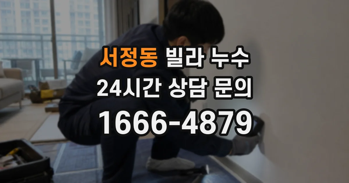 서정동 빌라 누수