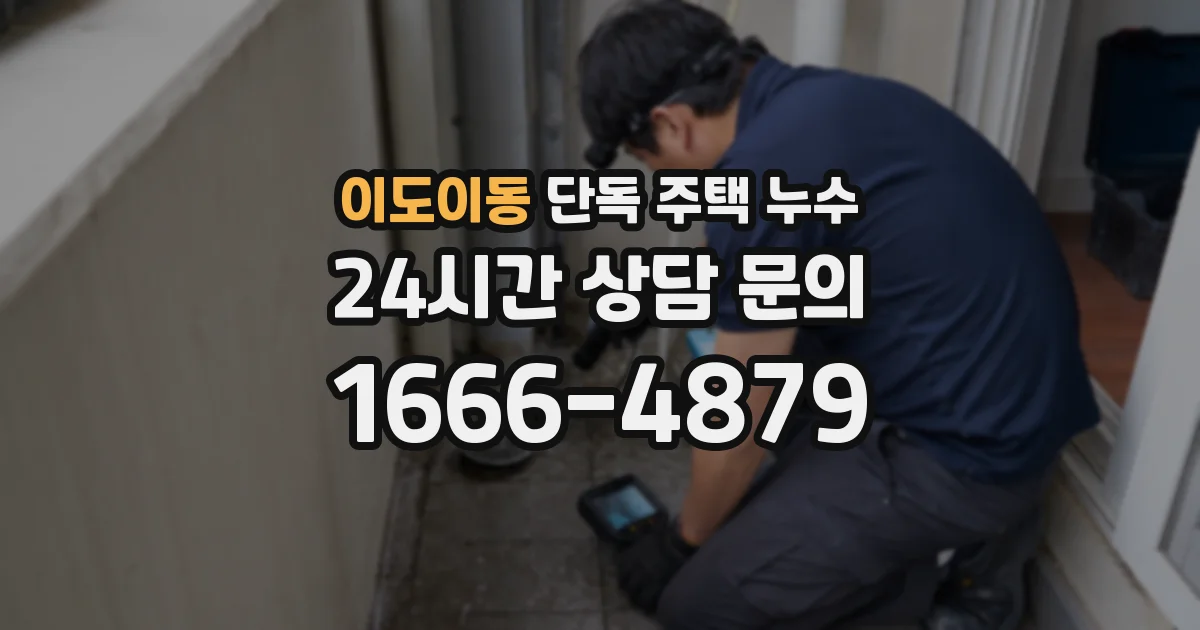 이도이동 단독 주택 누수