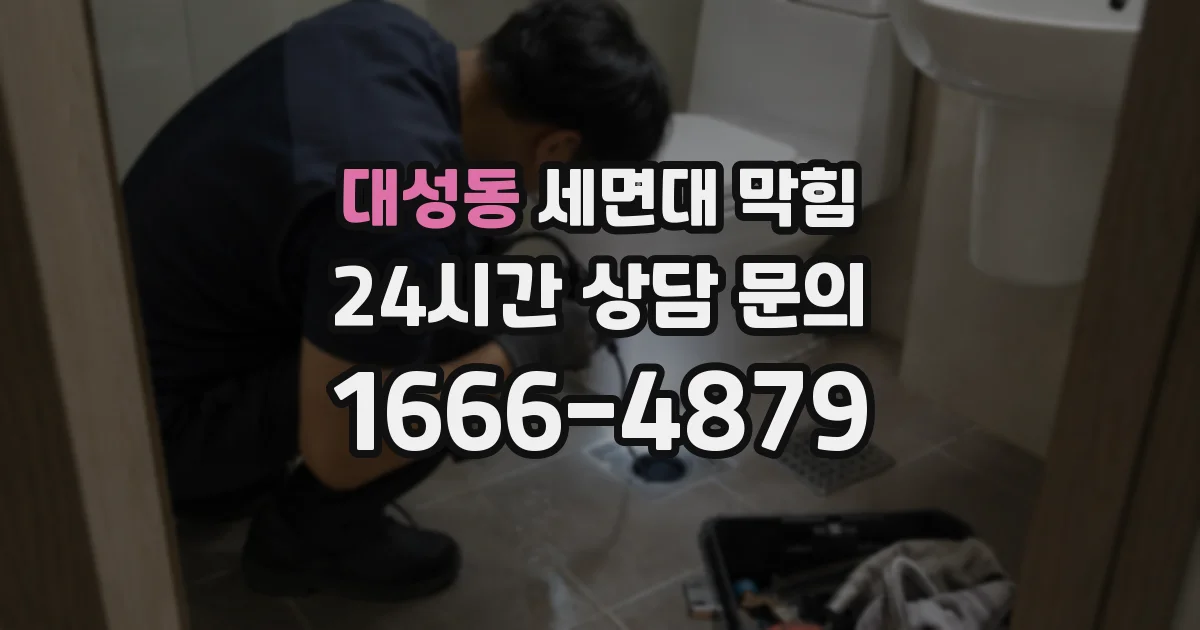 대성동 세면대 막힘