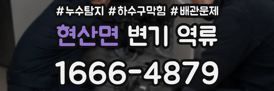 현산면 변기 역류