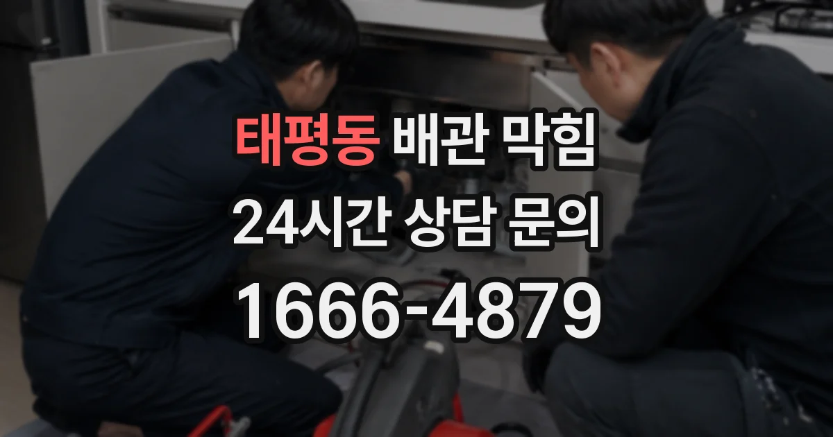 태평동 배관 막힘