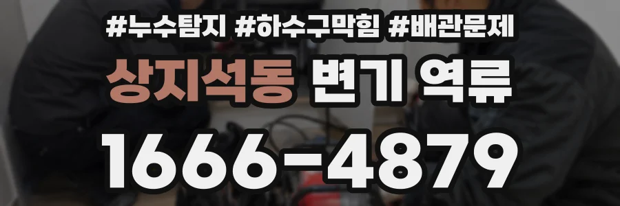 상지석동 변기 역류