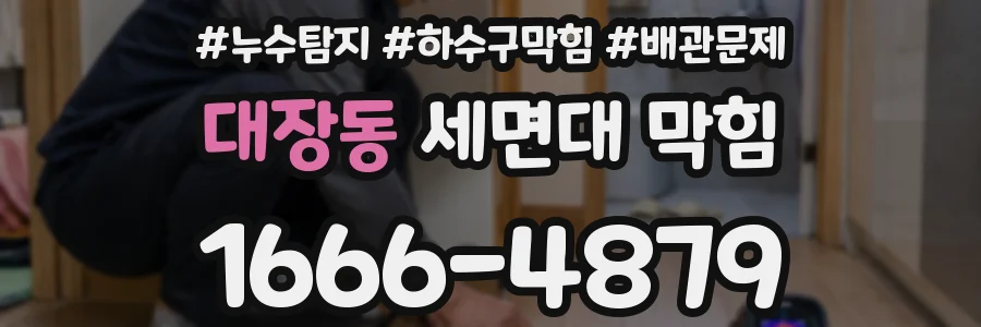 대장동 세면대 막힘