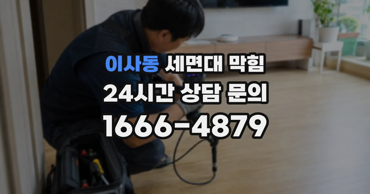 이사동 세면대 막힘