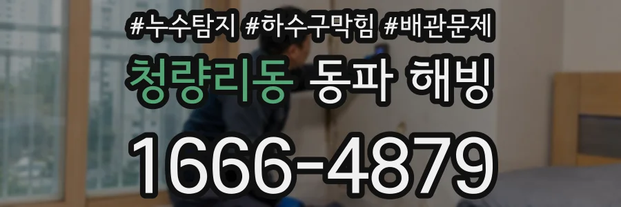 청량리동 동파 해빙