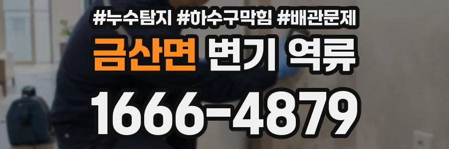 금산면 변기 역류