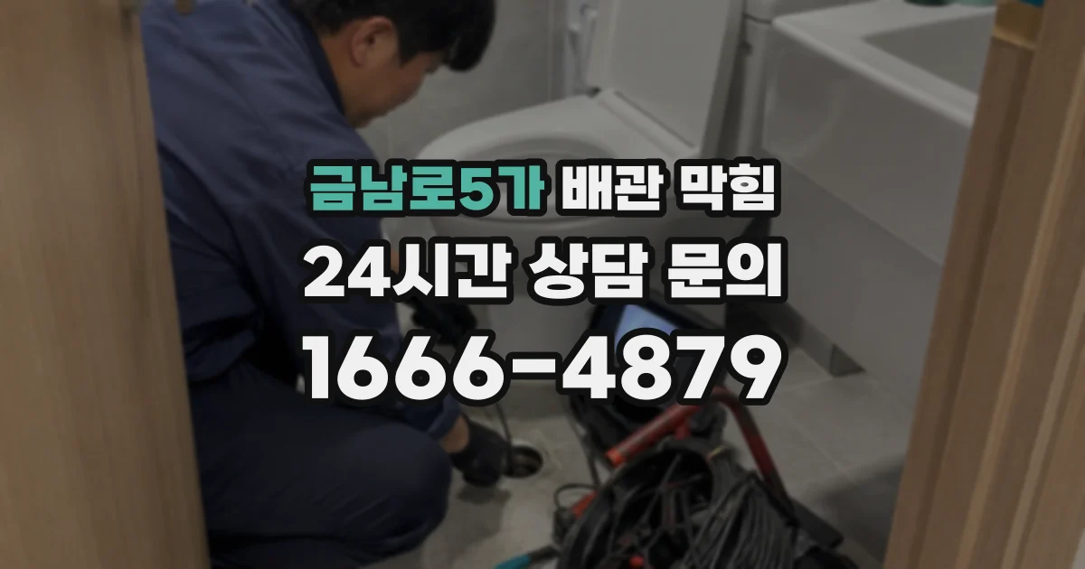 금남로5가 배관 막힘