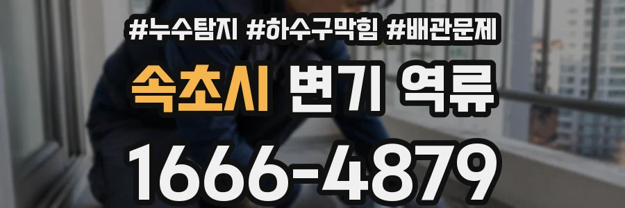 속초시 변기 역류