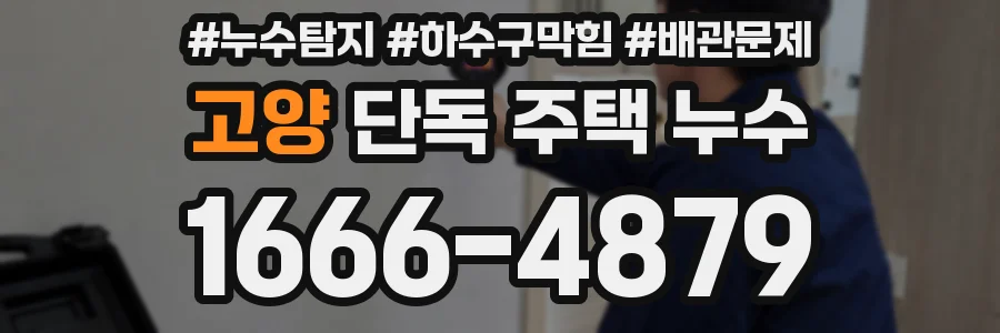 고양 단독 주택 누수