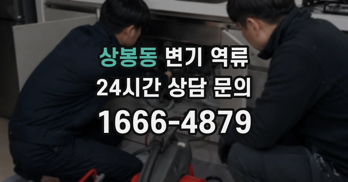 상봉동 변기 역류