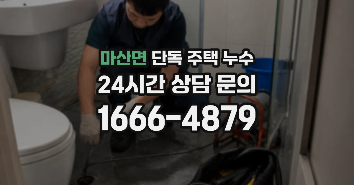 마산면 단독 주택 누수