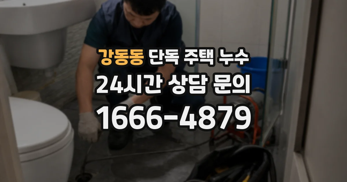 강동동 단독 주택 누수