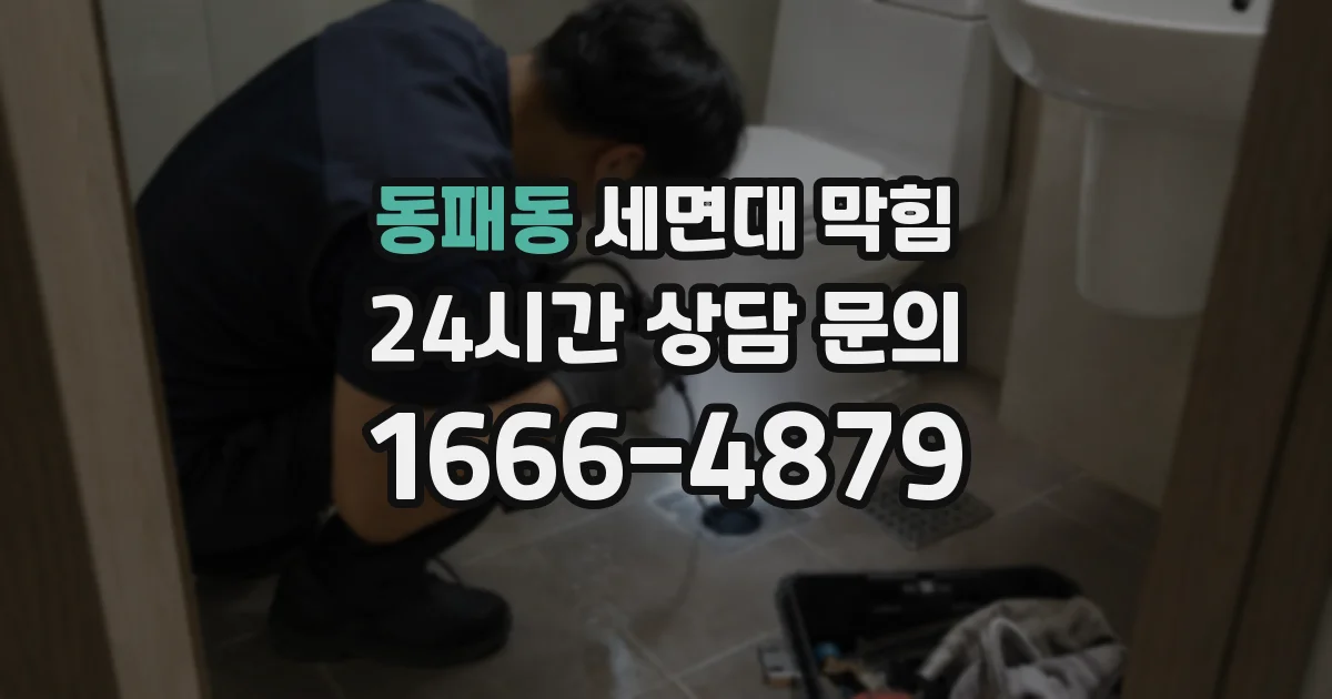 동패동 세면대 막힘