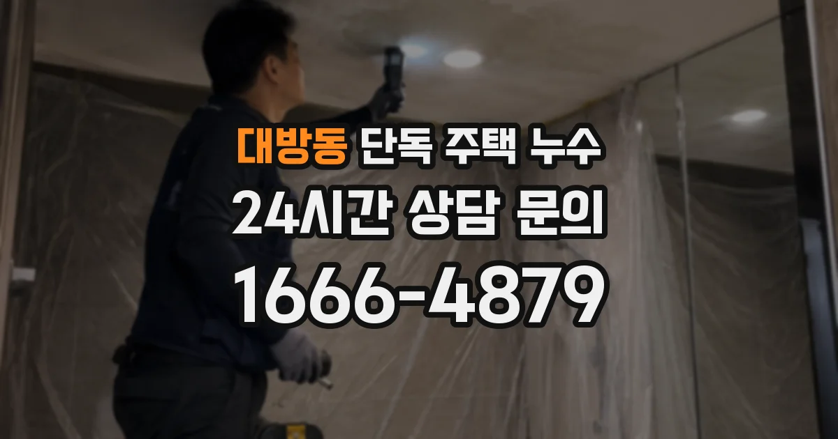 대방동 단독 주택 누수