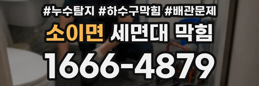 소이면 세면대 막힘