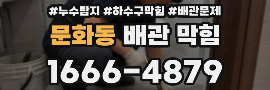 문화동 배관 막힘