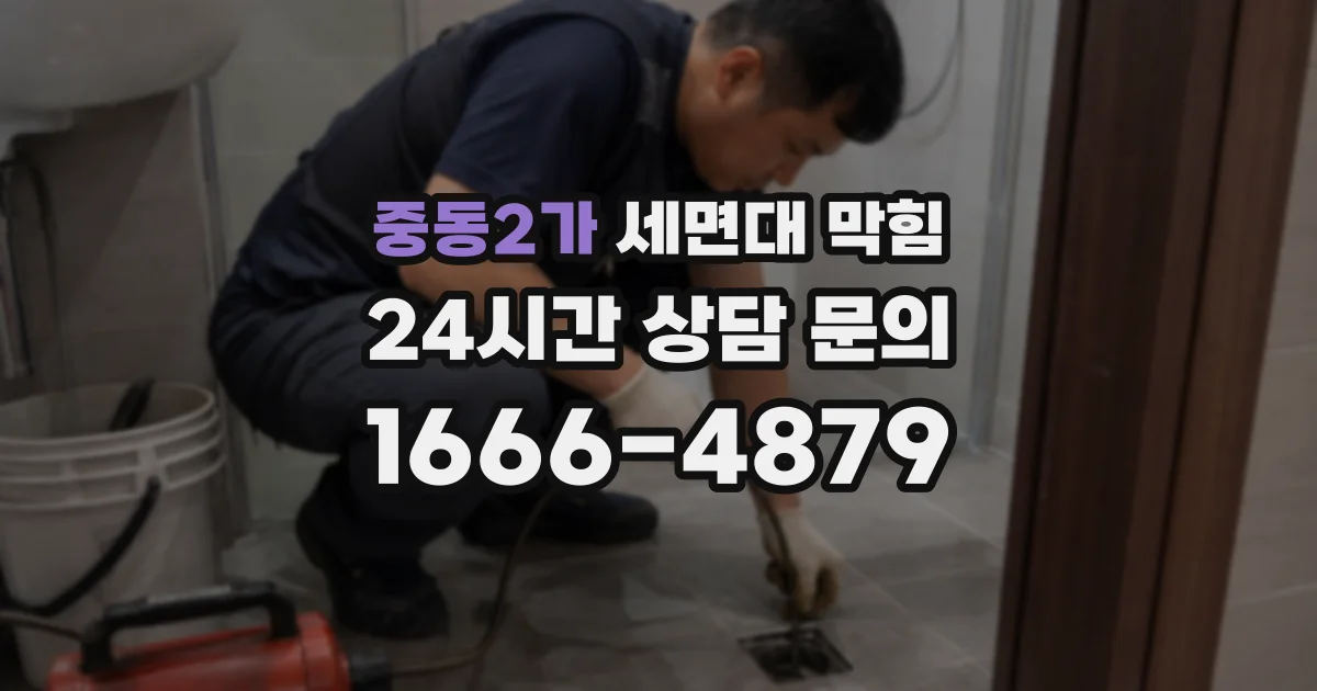 중동2가 세면대 막힘