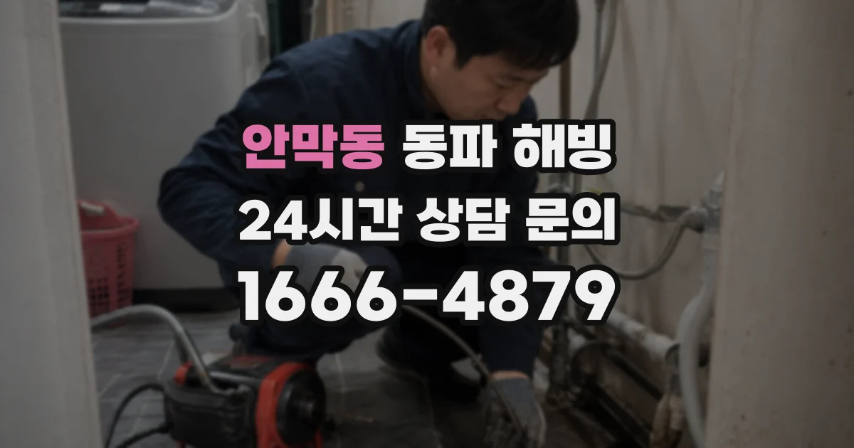 안막동 동파 해빙