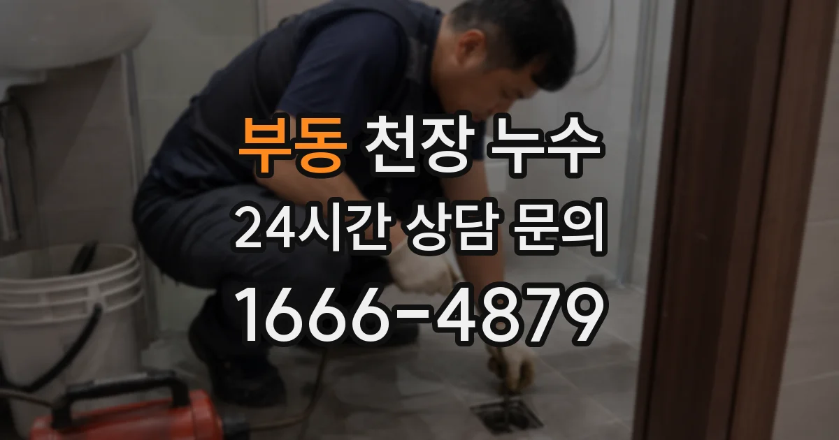 부동 천장 누수