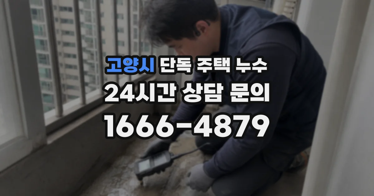 고양시 단독 주택 누수