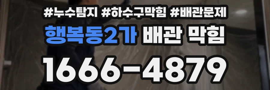 행복동2가 배관 막힘