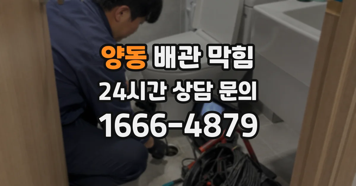양동 배관 막힘