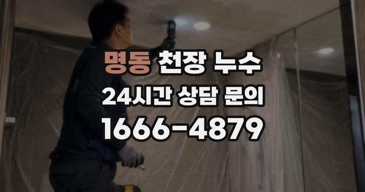 명동 천장 누수