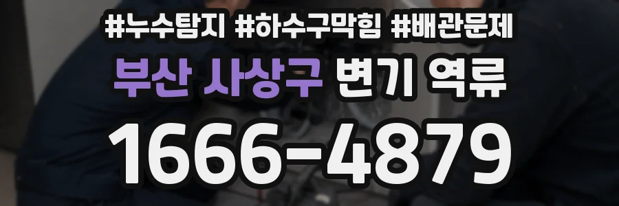 부산 사상구 변기 역류
