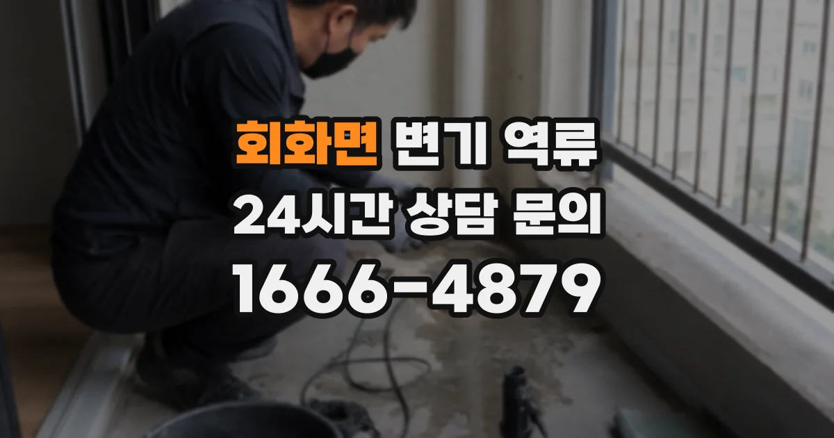 회화면 변기 역류