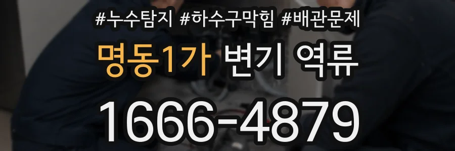 명동1가 변기 역류