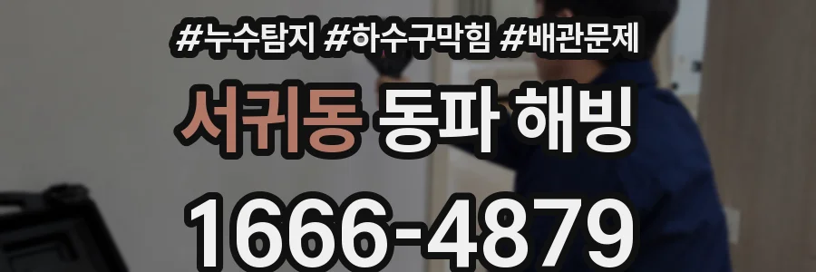 서귀동 동파 해빙
