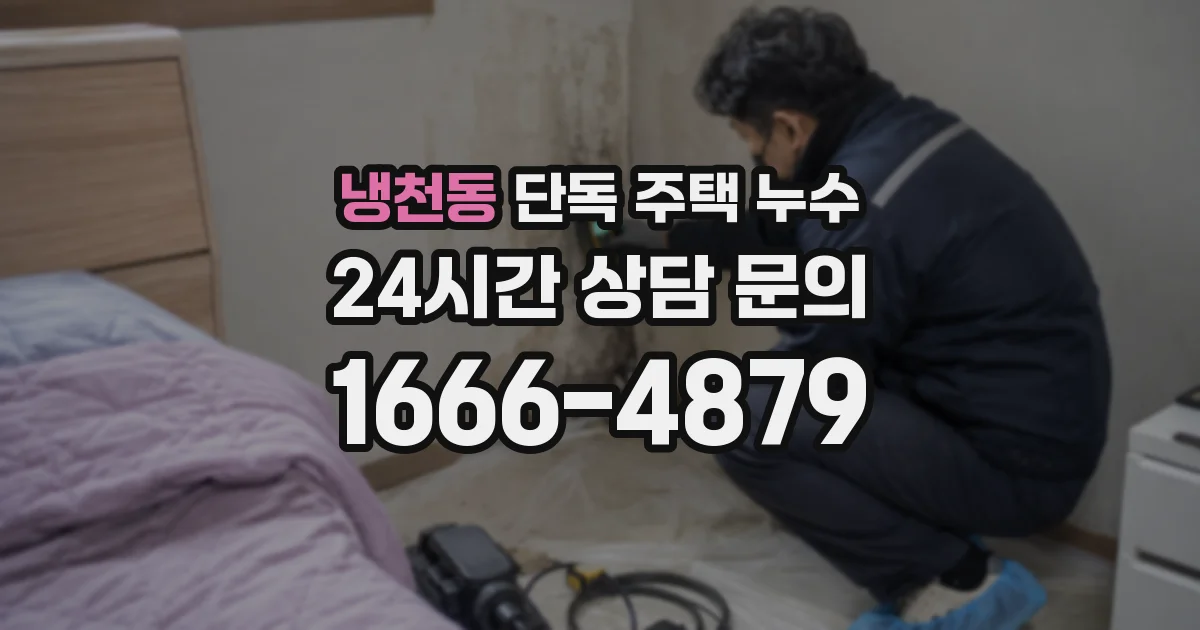 냉천동 단독 주택 누수