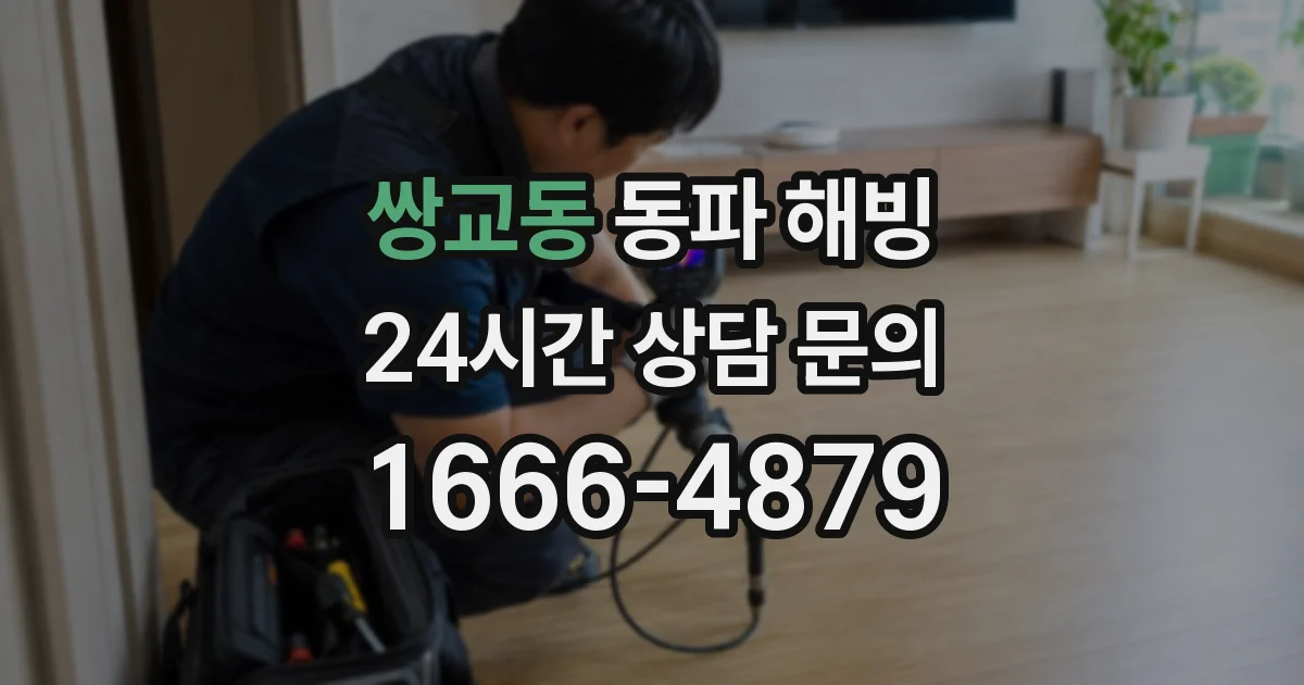쌍교동 동파 해빙