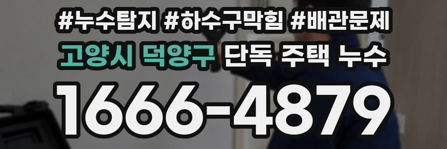 고양시 덕양구 단독 주택 누수