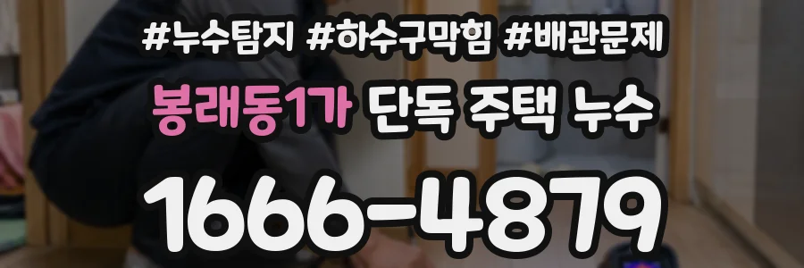 봉래동1가 단독 주택 누수