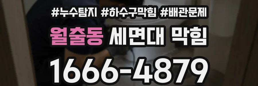 월출동 세면대 막힘
