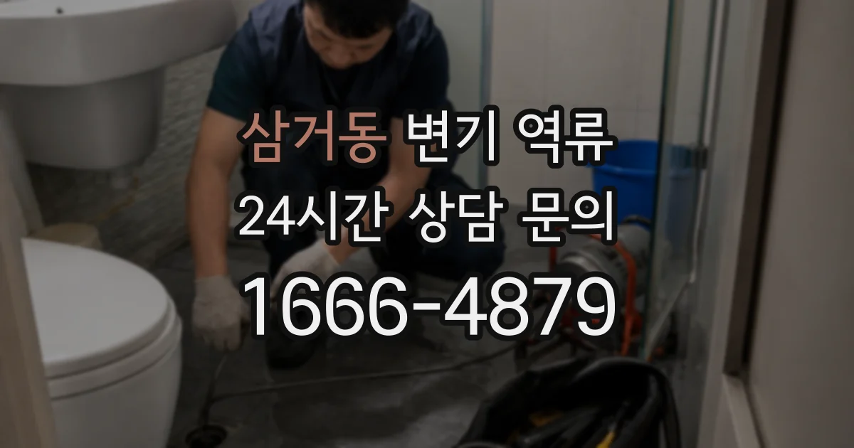 삼거동 변기 역류