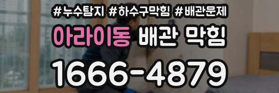 아라이동 배관 막힘