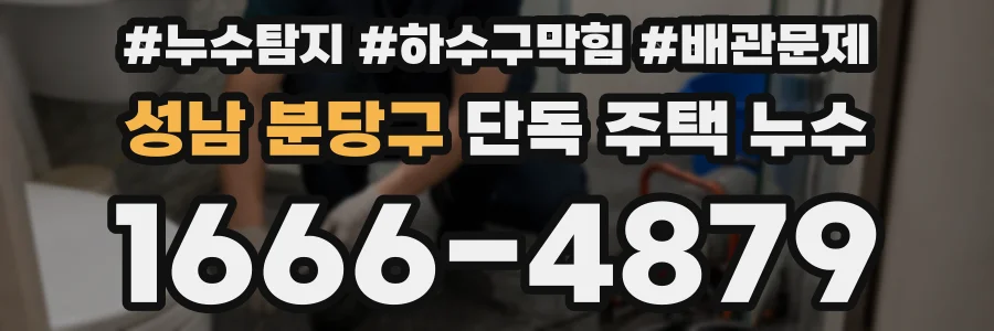 성남 분당구 단독 주택 누수