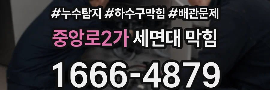 중앙로2가 세면대 막힘